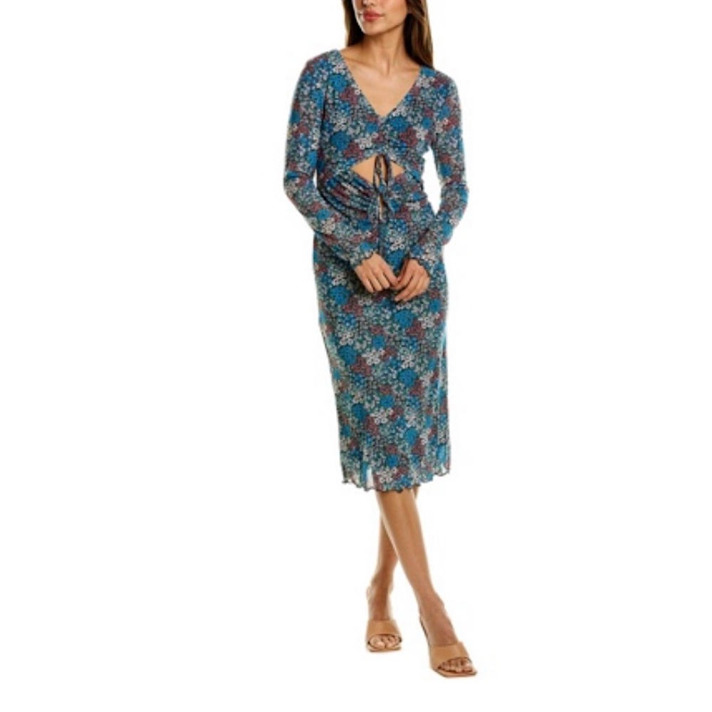 BCBG Mesh Floral Dress